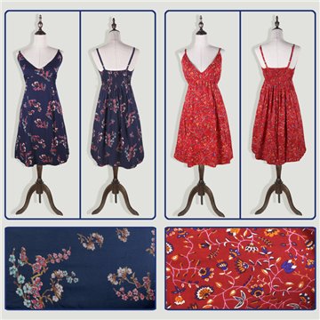 Robe courte en viscose. Modèle Aruna. Tailles S/M et M/L