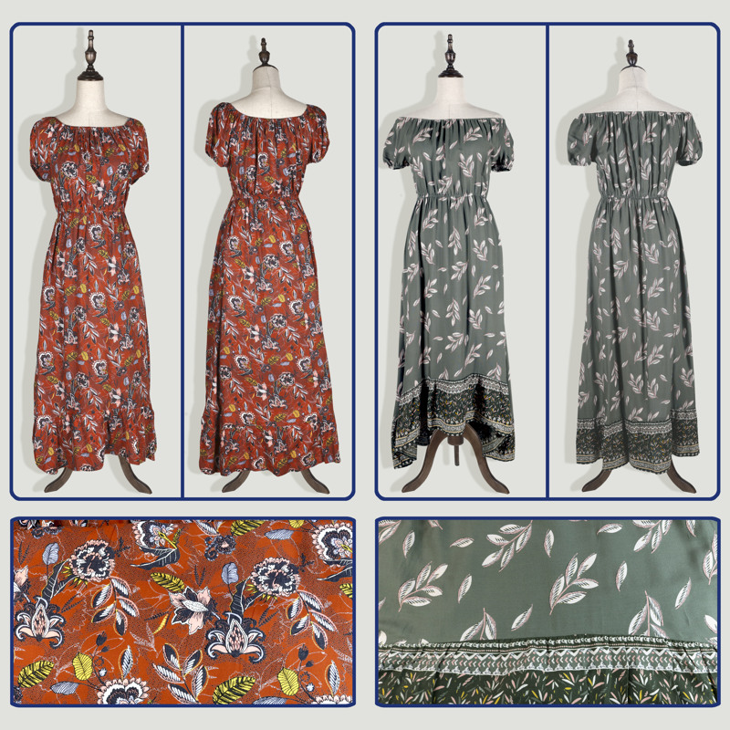 Vestido largo viscosa. Modelo Kiara. Talla S/M y M/L Vestido largo viscosa. Modelo Kiara. Talla S/M y M/L