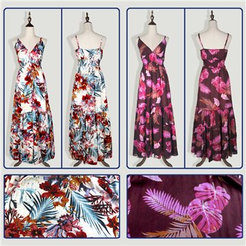 Vestido largo viscosa. Modelo Tahiti D. Talla S/M y M/L