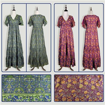 Long polyester dress. Akane style. Sizes S/M and M/L