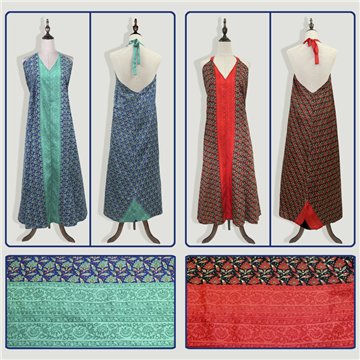 Long polyester dress. Duna style. Sizes S/M and M/L