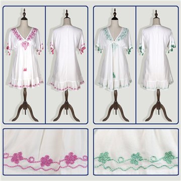 Poncho bordado viscosa. Modelo Pearl. Talla única