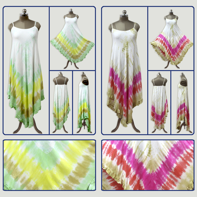 Vestido playa viscosa. Modelo Tie-dye punta. Talla única Vestido playa viscosa. Modelo Tie-dye punta. Talla única
