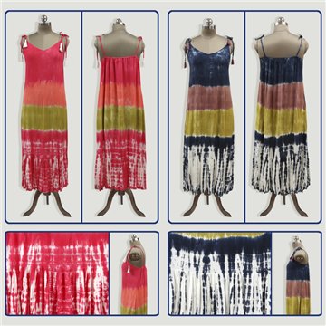Vestido playa viscosa. Modelo degradé. Talla única
