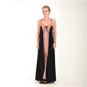 Vestido largo rayón. Modelo Línea tribal. Talla única