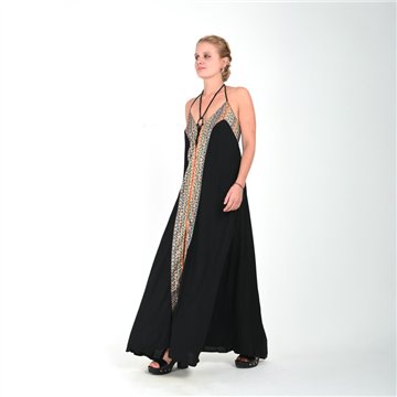 Vestido largo rayón. Modelo Línea tribal. Talla única