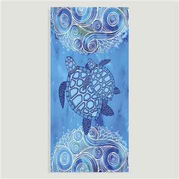 Beach towel. Turtle pattern. 80x170cm