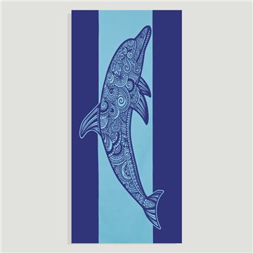 Toalla playa. Modelo Delfín. 80x170cm