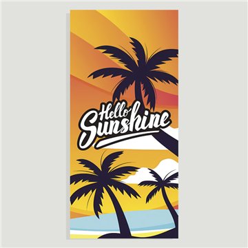 Palm Tree Beach Towel. 80x170cm