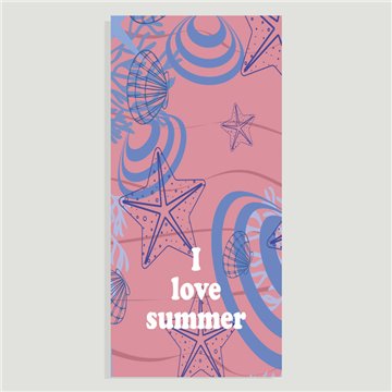 Love Summer Beach Towel. 80x170cm