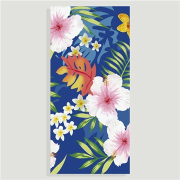 Toalla playa. Modelo Flores. 80x170cm