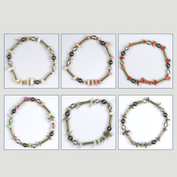 Pulsera Hematite. Nácar colores