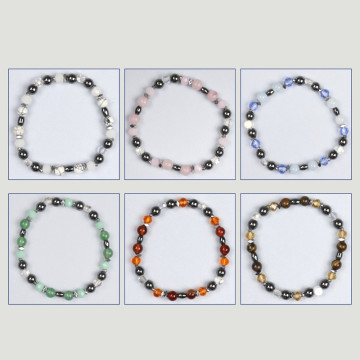 Pulsera Hematite. Cristales