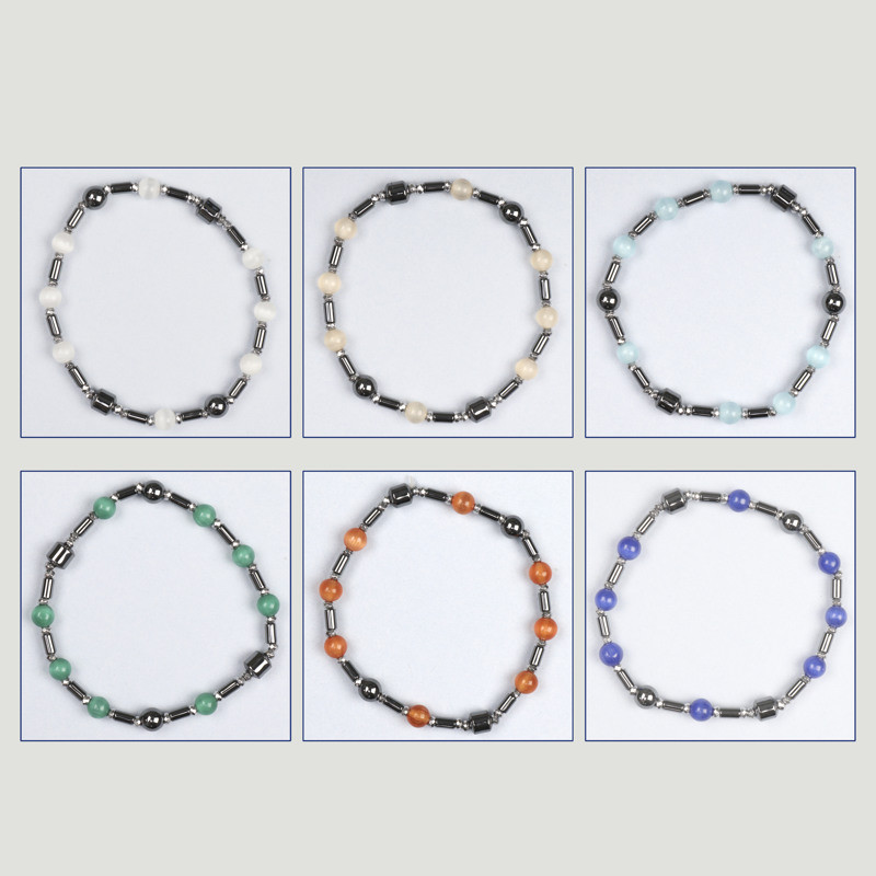 Pulsera Hematite. Tubo + ojo de gato Pulsera Hematite. Tubo + ojo de gato
