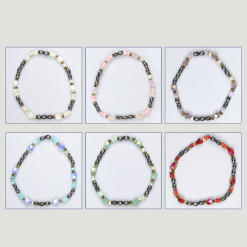 Pulsera Hematite. Crisalitos facetados