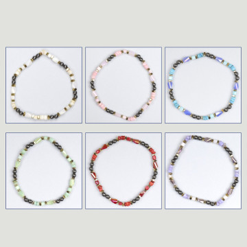 Pulsera Hematite. Discos + tubos