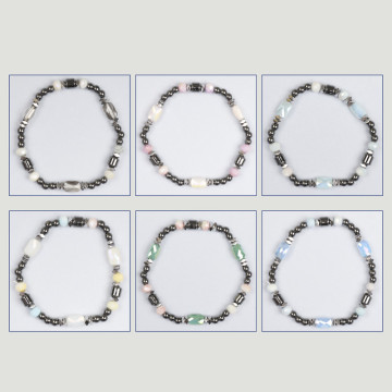 Pulsera Hematite. Barril + facetados