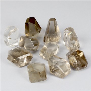 Saco de pontas polidas. Quartzo Fumado. 250g.