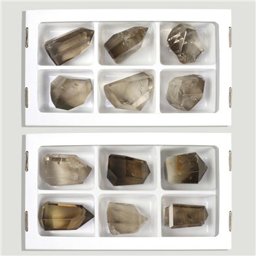 Ponta/formato de Quartzo Fumado Polido. Aprox. 100-130g