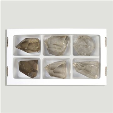 Ponta/formato de Quartzo Fumado Polido. Aprox. 160-190g