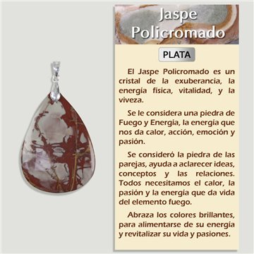 JASPE POLICROMADO. Colgante Plata. Formas surtidas