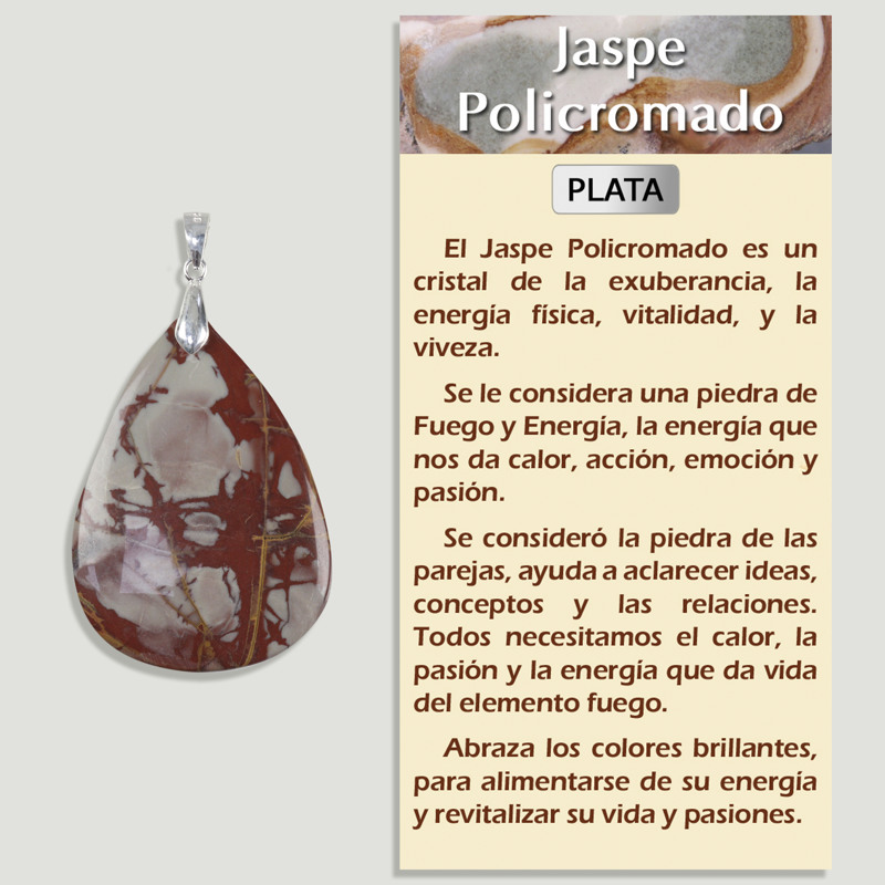 JASPE POLICROMADO. Colgante Plata. Formas surtidas JASPE POLICROMADO. Colgante Plata. Formas surtidas
