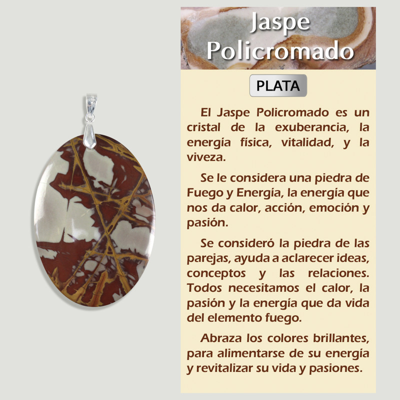 JASPE POLICROMADO. Colgante Plata. Formas surtidas JASPE POLICROMADO. Colgante Plata. Formas surtidas