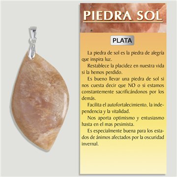 PIEDRA SOL. Colgante Plata. Formas surtidas