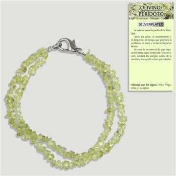 PERIDOTO. Pulsera doble con cierre
