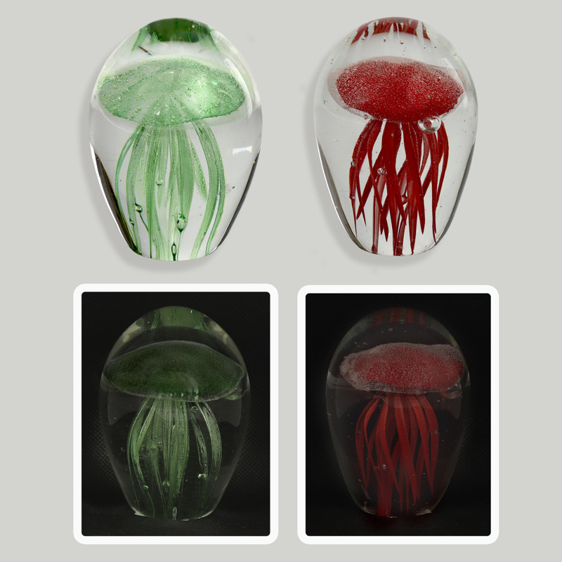Medusa. Cristal brilla oscuridad. Colores surtidos. 6x9cm Medusa. Cristal brilla oscuridad. Colores surtidos. 6x9cm