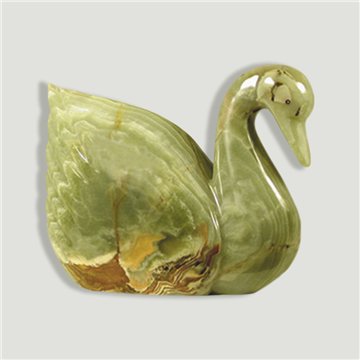 Cisne de ónix multiverde. Paquistão. 10cm