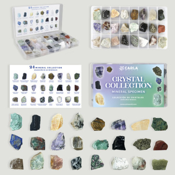 CRYSTAL COLLECTION. Caixa de Coleção. Minerais Maciços. Sortidos