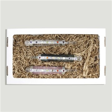 Vara de Poder. Cuarzo rosa, Amatista y Cuarzo Cristal. 15 cm aprox.