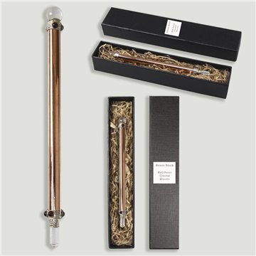 Vara Cobre. Bola y punta. Cuarzo cristal