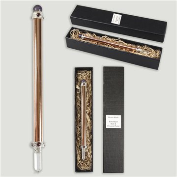 Vara Cobre. Bola Amatista y Punta Cuarzo Cristal