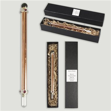 Vara Cobre. Bola Turmalina y Punta Cuarzo Cristal