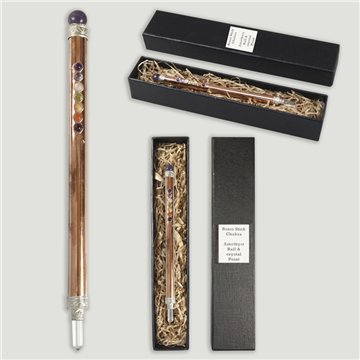 Vara Chakra. Bola Amatista. Cuarzo cristal