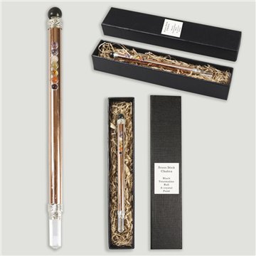 Vara Chakra. Bola Turmalina. Cuarzo cristal