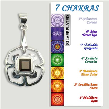 CHAKRA. Colgante PLATA. Trebol