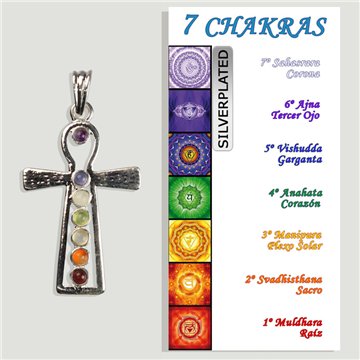 CHAKRA. Colgante SILVERPLATED. CRUZ