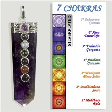 CHAKRA. Colgante punta Amatista Calidad.B