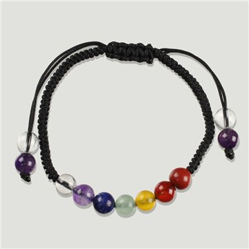 Bracelet de chakra du cordon. Balle lisse 6mm