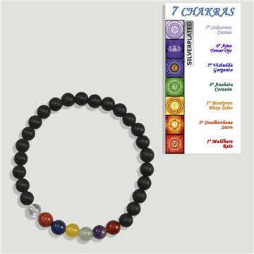CHAKRA. Onyx mat. Boule lisse 6mm.