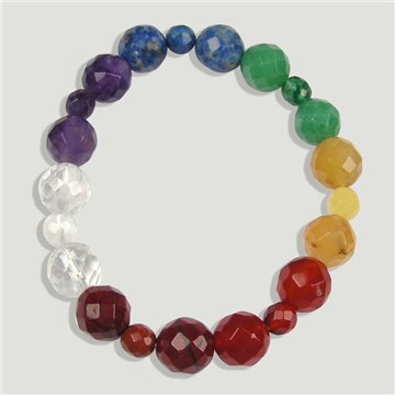 CHAKRA. Pulsera elástica. Bola facetada de 10mm y