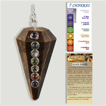 Péndulo Chakra. Ojo de Tigre