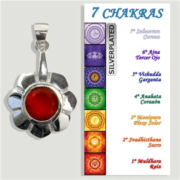 CHAKRA. Colgante PLATA. Flor