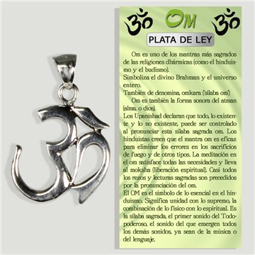 OM. Colgante Plata