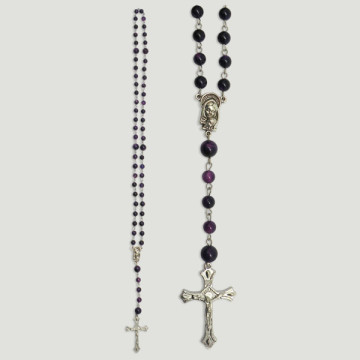 Lilac Agate stone rosary