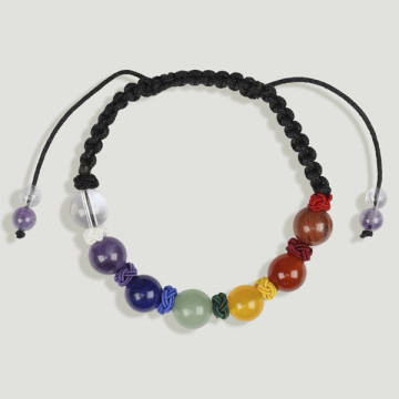 CHAKRA. Pulseira de corda em macramé. Nós Coloridos