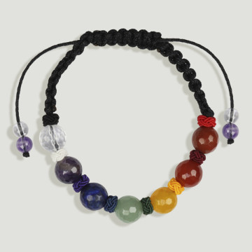CHAKRA. Pulsera cordón macramé. Nudos colores